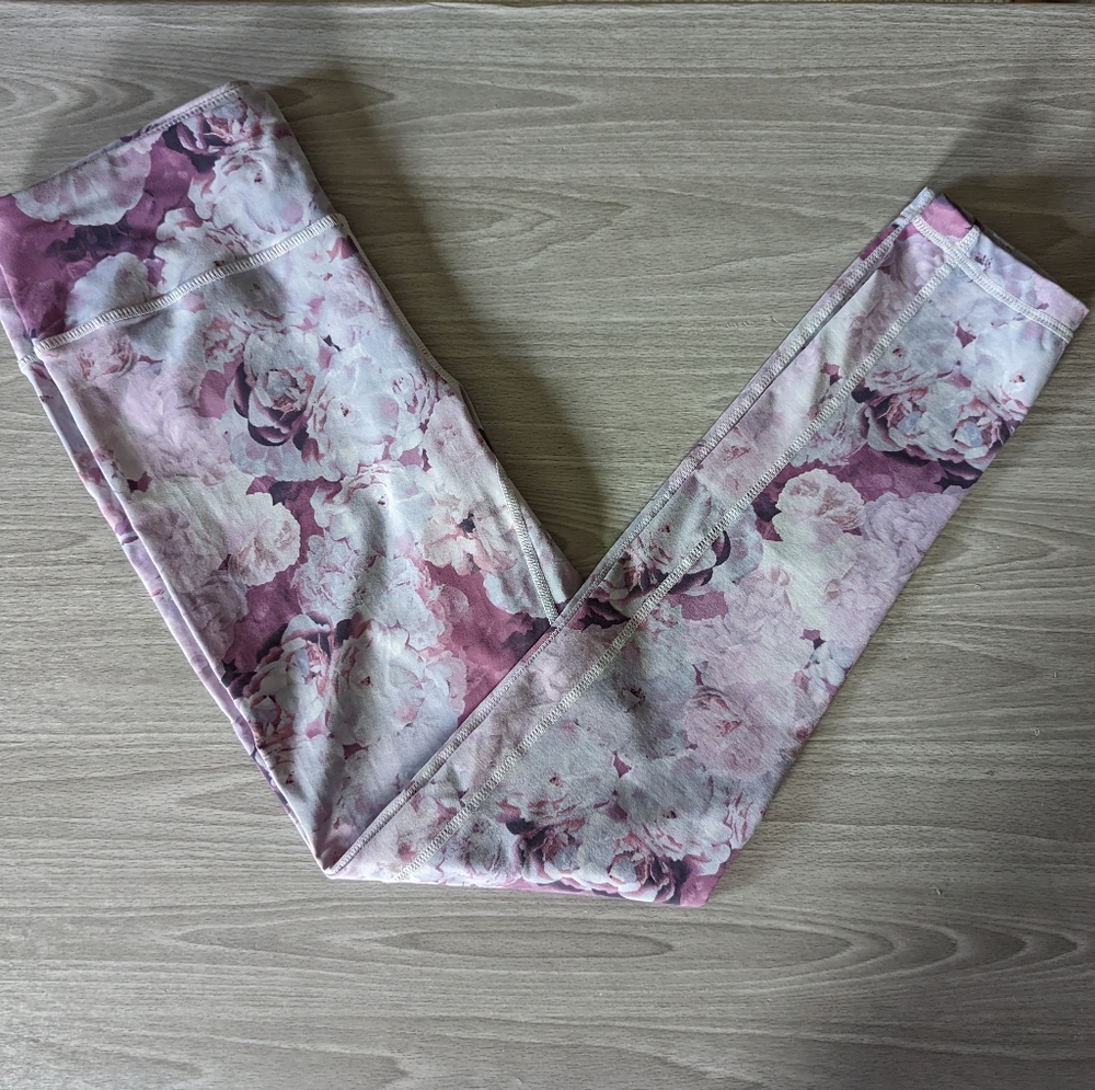 Mono b Purple & White Active Leggings Size Medium - Picture 2 of 7
